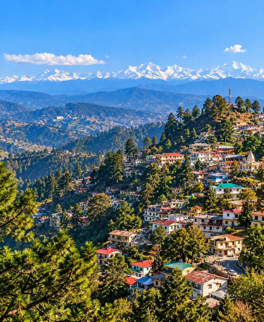 Almora landscape in Uttarakhand