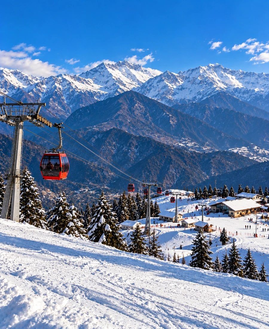 Auli landscape in Uttarakhand