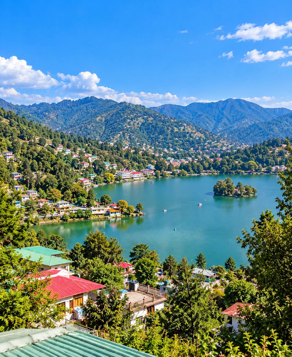 Bhimtal landscape in Uttarakhand