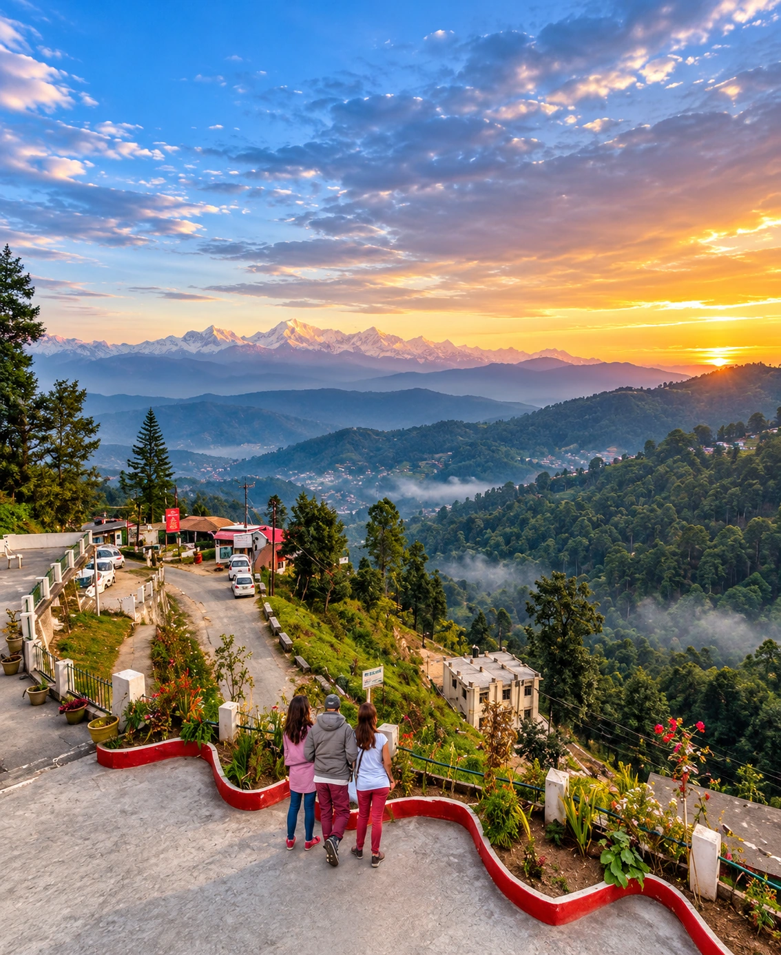 Kausani landscape in Uttarakhand