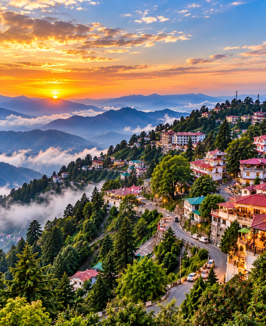 Mussoorie landscape in Uttarakhand