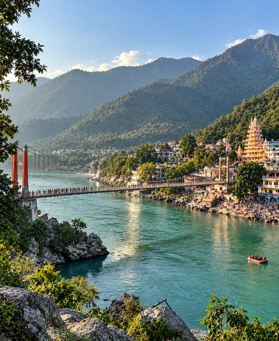 Rishikesh landscape in Uttarakhand